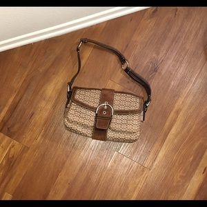 Brown Coach Purse with buckle